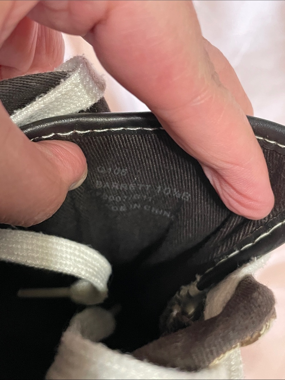 Coach Barrett Khaki Monogram Canvas Sneakers Leather Black Trim Size 10.5 - Picture 5 of 7